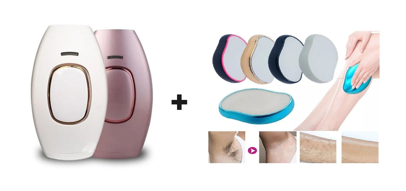 Depilador Láser Ipl + Depiladora De Cristal