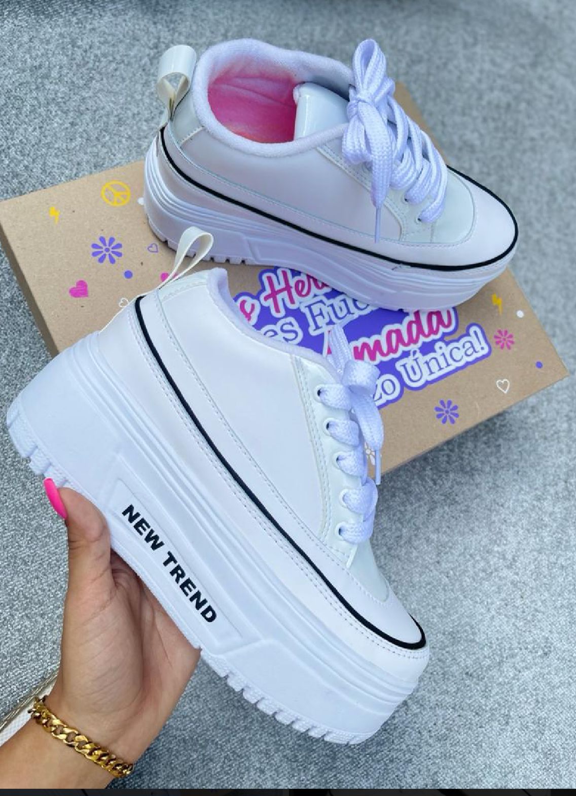 Tenis Plataforma Alta Para Mujer