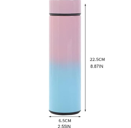 Botella Termo Digital Inteligente 2 Colores e Mensaje