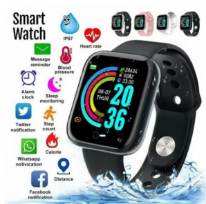 Reloj Smartwatch D20 Y68 + Auriculares Bluetooth - Preto