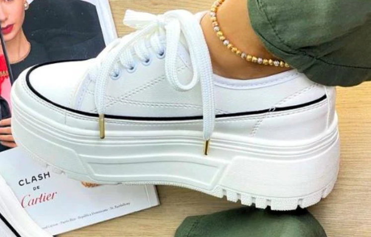 Tenis Plataforma Alta Para Mujer